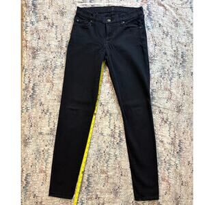 7 FOR ALL MANKIND Wm 29 The Skinny Premium Denim in Black Wash